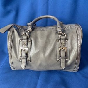 Nine West Gray Satchel w/ removable shoulder strap